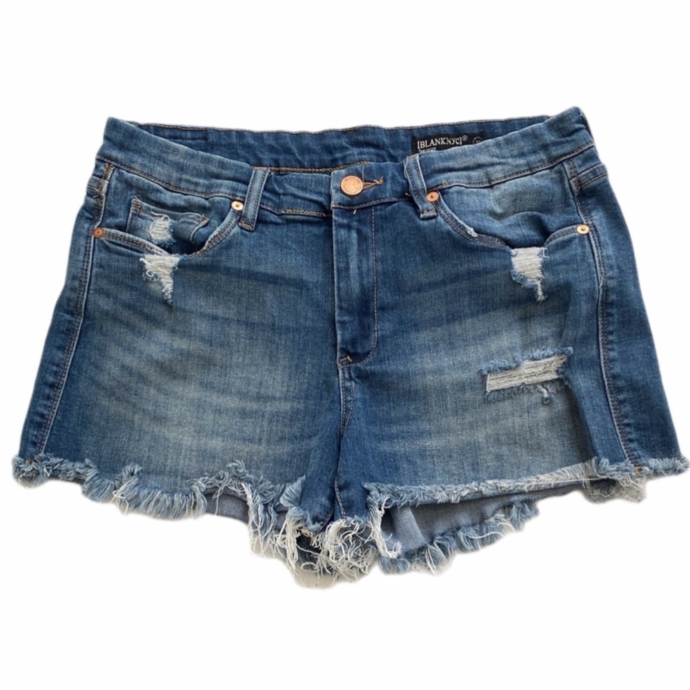 Blank NYC The EssexWomen's Distressed Blue Jean Shorts Size 30
